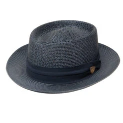 Dobbs Bishop Milan Straw Hat -Bailey Store IT565 Dobbs Hats Navy