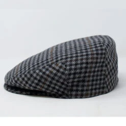 DelMonico Italian Check Ivy Cap By Capas 10 DelMonico Italian Check Ivy Cap By Capas -Bailey Store IvyItalianCheck BlueGrey 2