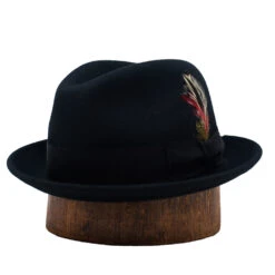 DelMonico Blues Bros. Litefelt Fedora By Capas -Bailey Store LitefeltBlueBros Black