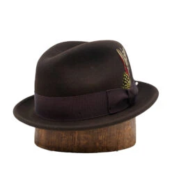 DelMonico Blues Bros. Litefelt Fedora By Capas -Bailey Store LitefeltBlueBros Brown