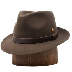 Mayser Denver Wool Felt Crushable Fedora -Bailey Store Mayser Denver LightBrown