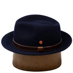 Mayser Denver Wool Felt Crushable Fedora -Bailey Store Mayser Denver Navy2