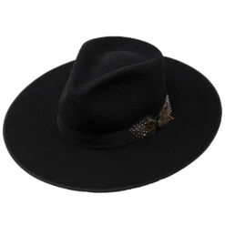 Stetson Midtown B Wool Wide Brim Fedora -Bailey Store Midtown Black2