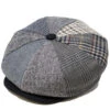 DelMonico 8/4 Patchwork Wool Newsboy Cap By Capas 1 DelMonico 8/4 Patchwork Wool Newsboy Cap By Capas -Bailey Store PatchWoolNewsboy Grey