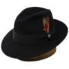 Stetson Pinnacle Fur Felt Fedora -Bailey Store Pinnacle Black