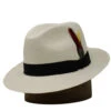 DelMonico Vincenzo Panama Fedora Hat By Capas -Bailey Store SS2020C Natural