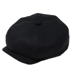 DelMonico Gatsby Linen Newsboy Cap By Capas -Bailey Store SS2020H Black