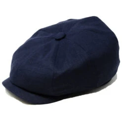 DelMonico Gatsby Linen Newsboy Cap By Capas -Bailey Store SS2020H Navy