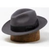 DelMonico Spanish Beaver Medium Brim Fur Fedora -Bailey Store Stefeno SpanishBeaver Grey