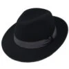 DelMonico By Stefeno Desmond Crushable Fedora -Bailey Store Stefeno2019B Black