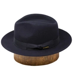Stetson Euro Fur Felt Fedora -Bailey Store Stetson EuroFedora Navy2