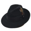 Stetson Temple Fur Felt Fedora Hat -Bailey Store Stetson Temple Black