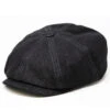 Stetson Hatteras Denim Newsboy Cap -Bailey Store Stetson denimNewsboy Black