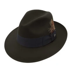 Stetson Pinnacle Fur Felt Fedora 10 Stetson Pinnacle Fur Felt Fedora -Bailey Store TFPNCL Graphite