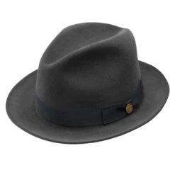 Stetson Runabout Pro Packable Fedora -Bailey Store TFRUNP0120 Stetson Hats Graphite