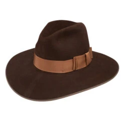 Stetson Tri-City Wide Brim Fur Felt Fedora -Bailey Store TFTCTY1336 Stetson Hats Chocolate