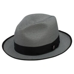 Stetson Latte Milan Straw Hat -Bailey Store TSLATTB1520 Stetson Grey