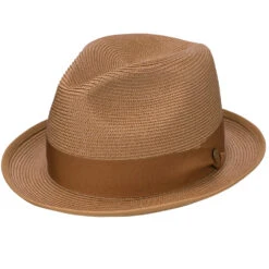 Stetson Latte Milan Straw Hat -Bailey Store TSLATTB152001 Cognac