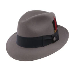 Stetson Frederick Wool Felt Fedora 8 Stetson Frederick Wool Felt Fedora -Bailey Store TWFRDK822003