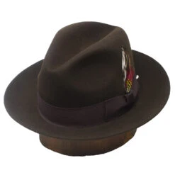 DelMonico Wool Felt Fedora Hat By Capas - More Colors 9 DelMonico Wool Felt Fedora Hat By Capas - More Colors -Bailey Store Untouchable Brown