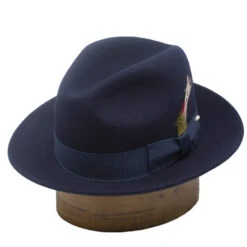 DelMonico Wool Felt Fedora Hat By Capas - More Colors 10 DelMonico Wool Felt Fedora Hat By Capas - More Colors -Bailey Store Untouchable Navy