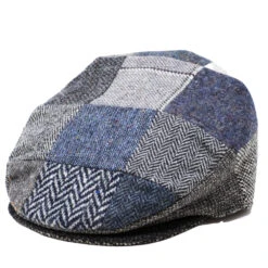 Hanna Patchwork Ivy Cap -Bailey Store VintageTweedpatchwork Grey