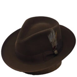 Stetson Whippet Fur Felt Fedora Hat -Bailey Store Whippet Mink